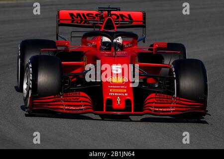 Montmelo, Spanien. Februar 2020. #05 Sebastian Vettel, Scuderia Ferrari. Formel-1-Weltmeisterschaft 2020, Wintertesttage #2 2020 Barcelona, 26-02-2020. Foto Federico Basile/Insidefoto Credit: Insidefoto srl/Alamy Live News Stockfoto