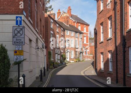 Georgische Stadthäuser in Belmont, Shrewsbury, Shropshire, Großbritannien Stockfoto