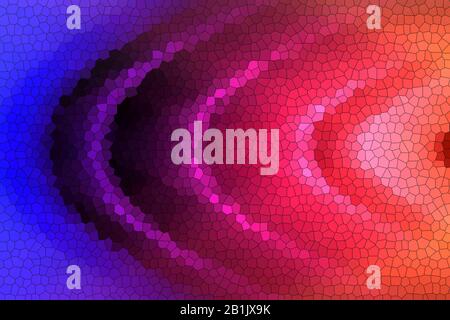 Rotes, gelbes und blaues, farbenfrohes Gras für Hintergrund und Textur. Abbildung. Stockfoto