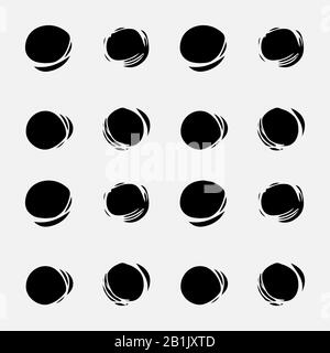 Muster aus handgezogenen Kreisen. Stock Vektor