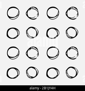 Muster aus handgezogenen Kreisen. Stock Vektor