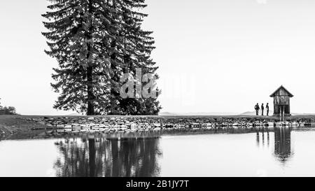 Wasserreservoirs, Banska Stiavnica in der Slowakei Stockfoto