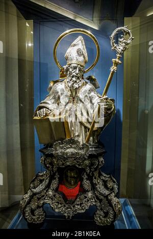 Italien Marken Senigallia - Diocesan Museum: Reliquienbüste von San Paolino Stockfoto