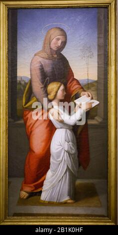 Italien Marken Senigallia- Diocesan Museum - St. Anne erzieht das jungfräuliche Kind - Friedrih Overbeck Stockfoto