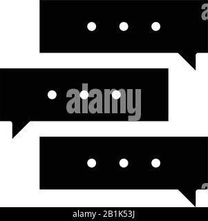 Schating online Black Icon, Concept Illustration, Vector Flat Symbol, Glyph Sign. Stock Vektor