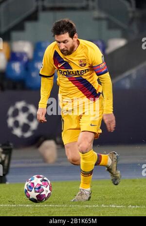 Neapel, Italien. Februar 2020. Lionel messi während Napoli vs. Barcelona, Fußball-Champions-League-Männermeisterschaft in Neapel, Italien, 25. Februar 2020 Kredit: Independent Photo Agency/Alamy Live News Stockfoto