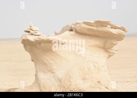 Fossil Dunes in Abu Dhabi. Stockfoto