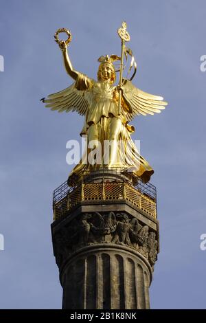 Berliner Siegessäule mit dem Gröberen Stern, Berlin, Deutschland Stockfoto