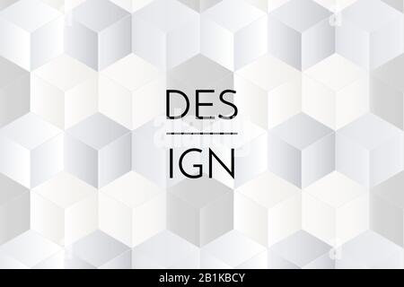 Abstrakter Lichthintergrund mit geometrischer Struktur für Ihr Design. Niedlicher geometrischer Hintergrund für Poster oder Banner. Stock Vektor