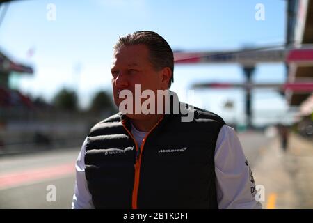 Barcelona, Spanien. Februar 2019. Zak Brown CEO McLaren Renault, Formel-1-Weltmeisterschaft 2020, Wintertesttage #2 2020 Barcelona, 26./28. Februar 2020. Kredit: Unabhängige Fotoagentur/Alamy Live News Stockfoto