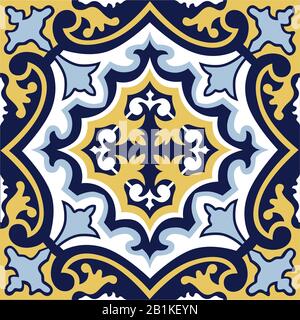 Abstraktes geometrisches nahtloses Muster. Weiße asiatische Zierde. Traditionelle marokkanische, portugiesische Fliesen, Azulejo, Verzierungen. Kann für Hintergrundbilder verwendet werden Stock Vektor