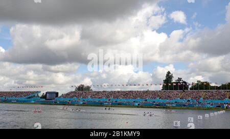 Eton Dorney, Windsor, Großbritannien, 2012 London Olympic Canoe und Kayak Sprints Rennen. Eton Rowing Center. Dorney Lake. Berkshire. Dorney Lake. . 10:29:11 Montag 06.08.2012 [Pflichtgutschrift: Peter Spurrier/Intersport Images] Stockfoto