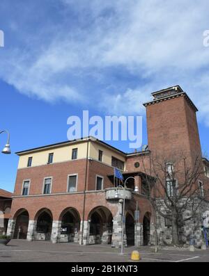 Mailand, Italien Coronavirus in Rescaldin zwei Bewohner testen positive Corovavirus (Covid19) wurden im Krankenhaus von Legnano Auf dem Foto hospitalisiert: Gemeinde Rescaldina Stockfoto