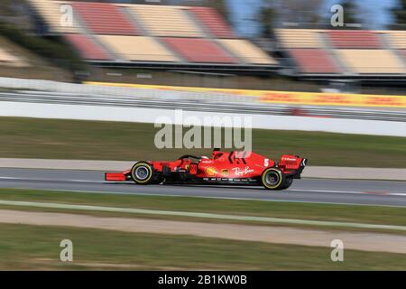 Februar 2020; Circuit De Barcelona Catalunya, Barcelona, Katalonien, Spanien; Formel-1-Vorsaisontests Zwei; Scuderia Ferrari, Sebastian Vettel Stockfoto