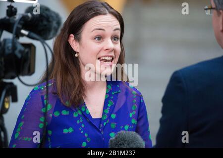 Edinburgh, Großbritannien. Februar 2020. Bild: Kate Forbes MSP - Kabinettsministerin für Finanzen der Scottish National Party (SNP). Kredit: Colin Fisher/Alamy Live News Stockfoto