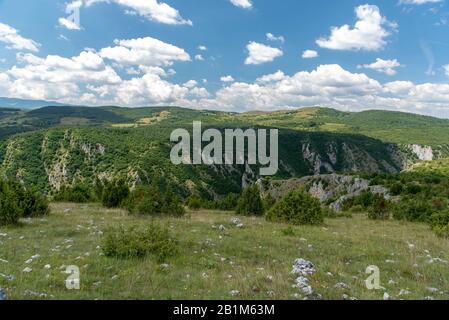 Spezielles Naturreservat Uvac, Serbien. Sommerzeit Stockfoto