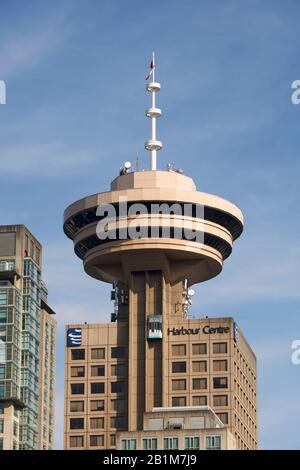 Aussichtspunkt und Gebäude im Stadtzentrum von Vancouver, British Columbia, Kanada Stockfoto