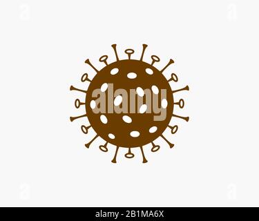 Virus, Krankheit, Grippesymbol. Vektorgrafiken, flaches Design. Stock Vektor