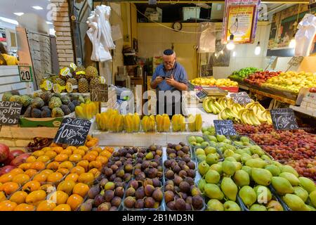 Obst und Früchte, Mahane Yehuda Markt, Jerusalem, Israel Stockfoto