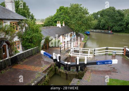 Foxton Sperrt an der Leicester Line des Grand Union Canal, Leicestershire, England Stockfoto