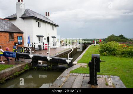 Foxton Sperrt an der Leicester Line des Grand Union Canal, Leicestershire, England Stockfoto