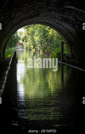 Tunnel am Oxford Canal, Rugby, Warwickshire, England Stockfoto