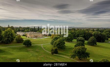 Rudding Park Harrogate, Hochzeitsplatz in North Yorkshire, Hotel und Konferenzen, Luftansicht vom Golfplatz Stockfoto