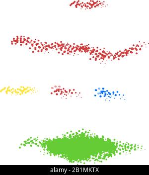 Realistische Farbige Pinselstriche im Vektorformat für Werbegestaltung oder jedes Design Stock Vektor