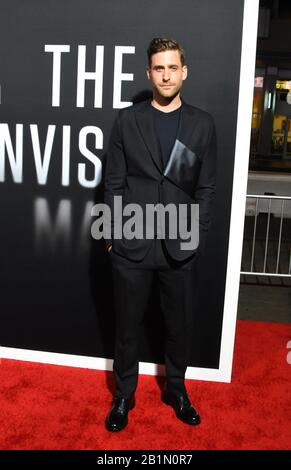 Hollywood, Kalifornien, USA 24. Februar 2020 Schauspieler Oliver Jackson-Cohen besucht Universal Pictures Präsentiert am Februar Premiere "The Invisible Man" Stockfoto