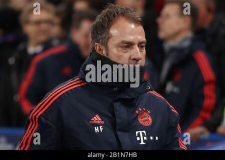 Manager von Bayern München, Hans-Dieter Flick - Chelsea gegen Bayern München, UEFA Champions League - Runde 16 Hinspiele, Stamford Bridge, London, Großbritannien - 25. Februar 2020 Stockfoto