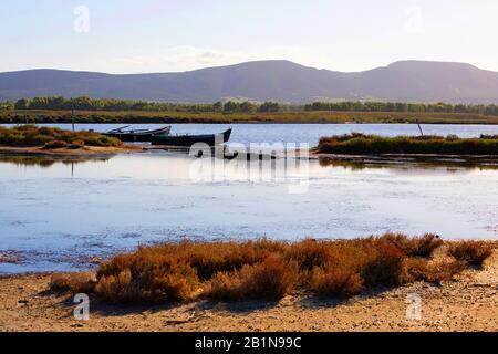 Salines Porto Botte, Italien, Sardegna, Sant Antioco, Cortiois Stockfoto