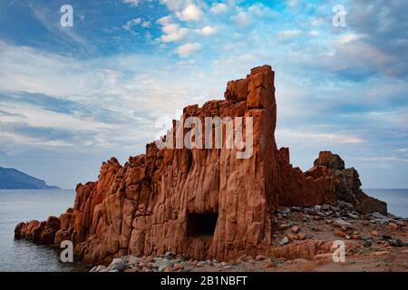 Red Rocks Beach, Italien, Sardegna, Arbatax Stockfoto