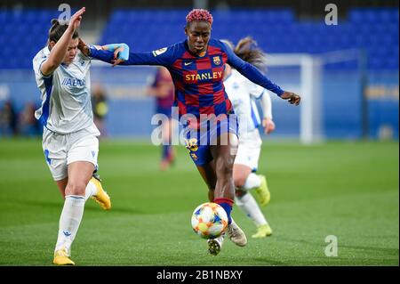 Barcelona, Spanien. Februar 2020. Oshoala vom FC Barcelona während des Viertelfinalspiels der spanischen Copa de la Reina zwischen den Damen des FC Barcelona und den Damen von Deportivo im Johan Cruyff Stadium am 26. Februar 2020 in Barcelona, Spanien. (Foto von DAX/ESPA-Images) Credit: European Sports Photographic Agency/Alamy Live News Stockfoto