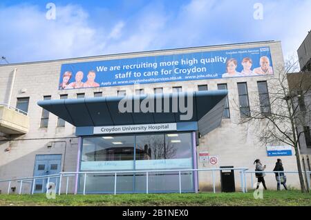 NHS Croydon University Hospital (früher Mayday Hospital), Greater London, England, Großbritannien Stockfoto