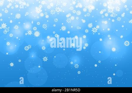 Fallende Sterne auf blauem Hintergrund. Stars Confetti. Weihnachten, Neujahrsfeier Weihnachtshintergrund. Vektorgrafiken Stock Vektor