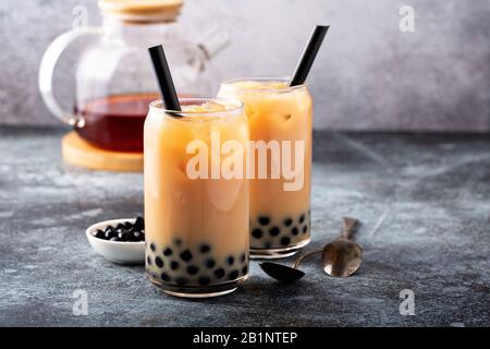 Milchblasentee Stockfoto