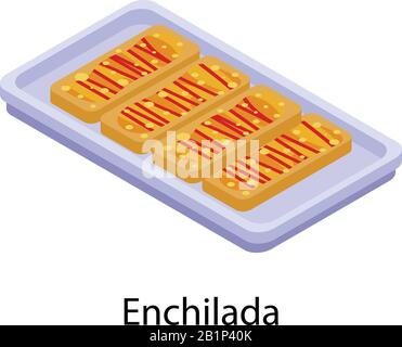 Enchilada-Symbol, isometrischer Stil Stock Vektor