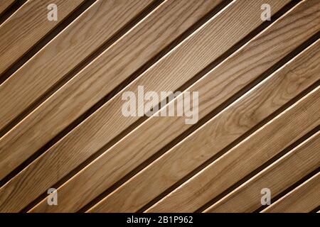 Hintergrundbild aus Naturholzplatten. Stockfoto