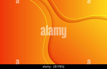 Minimaler orangefarbener Hintergrundgradient, abstrakte Welle, kreativer digitaler Hintergrund für Kratzer, moderner Konzeptvektor für Landing-Page. Stockfoto