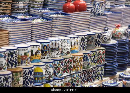 Jüdischen und christlichen Viertel der Altstadt von Jerusalem Stockfoto