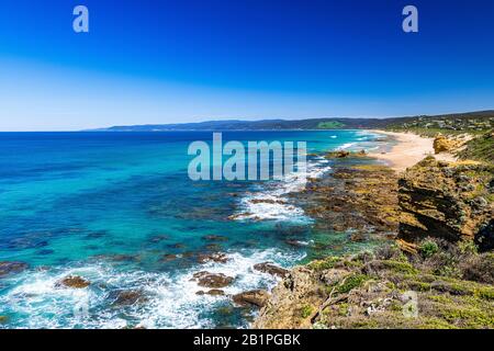 Eagle Rock Marine Sanctuary am Aireys Inlet, Victoria, Australien Stockfoto