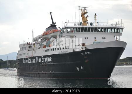 CalMac, Calenonian Mac Brayne Isle of Mull Ferry in Oban Stockfoto