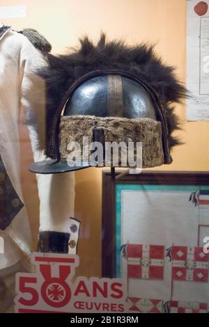 Musée de l'Emperi, Salon-de-Provence: Infanteriehelm 1791-1795 Stockfoto