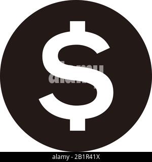 Dollarzeichen, Dollarzeichen, Vektorgrafiken für Grafik- und Webdesign. Stock Vektor