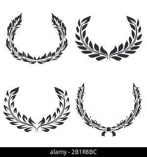 Schlüsselsatz. Schwarze flache Symbole Stock Vektor