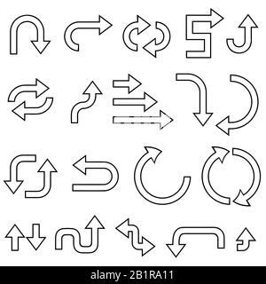 Umrisse Pfeile Stock Vektor