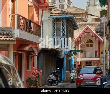 Khotachi wadi ist ein historisches Dorf im alt-portugiesischen Stil. Girgaon, Mumbai, Maharashtra Indien Stockfoto