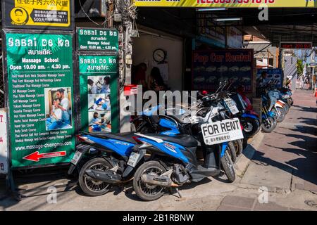 Roller und Mopeds zu mieten, Chiang Mai, Thailand Stockfoto