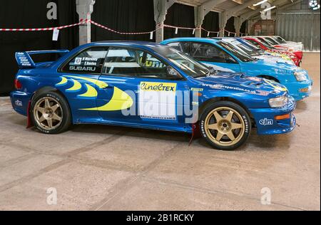 Subaru Impreza S5 Historische Rallye-Autos beim Race Retro Stoneleigh Park Warwickshire UK Stockfoto