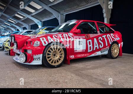 Ford Escort Cosworth Historische Rallye-Autos beim Race Retro Stoneleigh Park Warwickshire UK Stockfoto